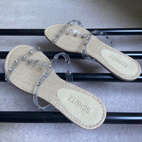 SCHUTZ Women Crystal Embellished Slide Sandals - NEW NWOB - Picture 4 of 8